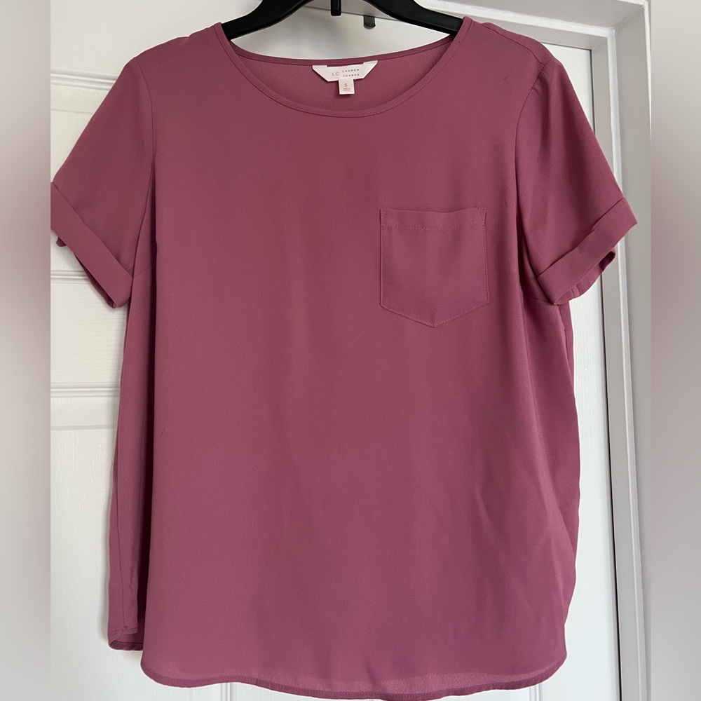 Pink Short Sleeve Blouse